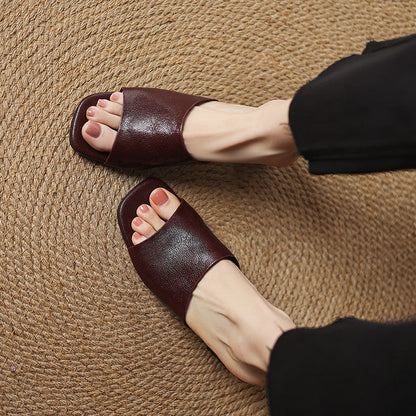 Avena Genuine Leather Mules