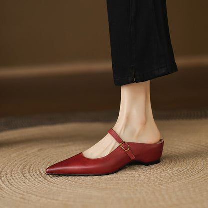 Neok Genuine Leather Mules