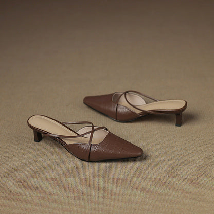 Mire Genuine Leather Mules
