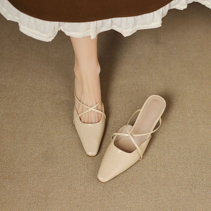 Mire Genuine Leather Mules