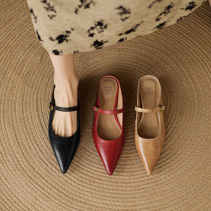 Neok Genuine Leather Mules