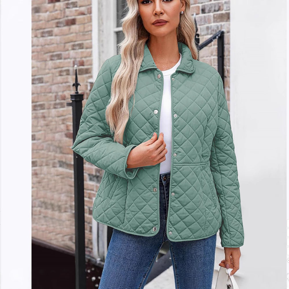 Angie | Chic Lapel Quilted Jacket