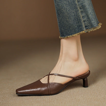 Mire Genuine Leather Mules