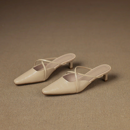Mire Genuine Leather Mules