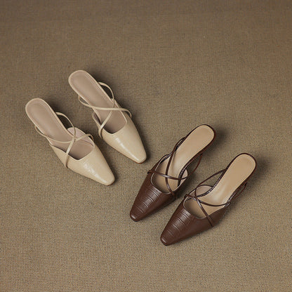 Mire Genuine Leather Mules