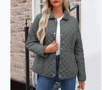 Angie | Chic Lapel Quilted Jacket
