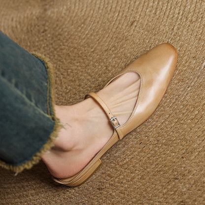 Merisa Genuine Leather Mules