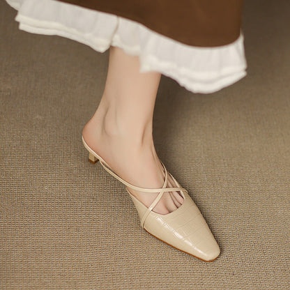 Mire Genuine Leather Mules