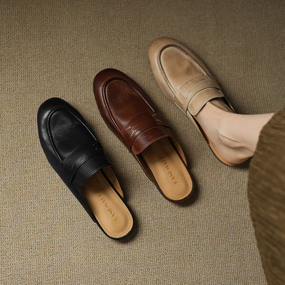 Serin Genuine Leather Mules