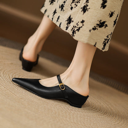 Neok Genuine Leather Mules