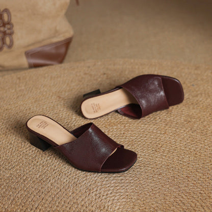 Avena Genuine Leather Mules