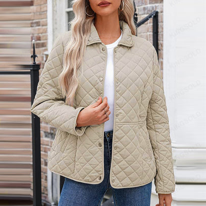 Angie | Chic Lapel Quilted Jacket