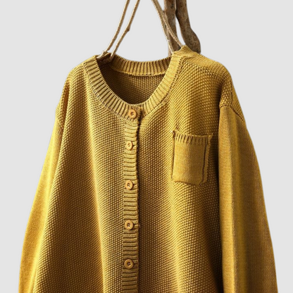 Solene | Refined oversized knit cardigan in soft hues