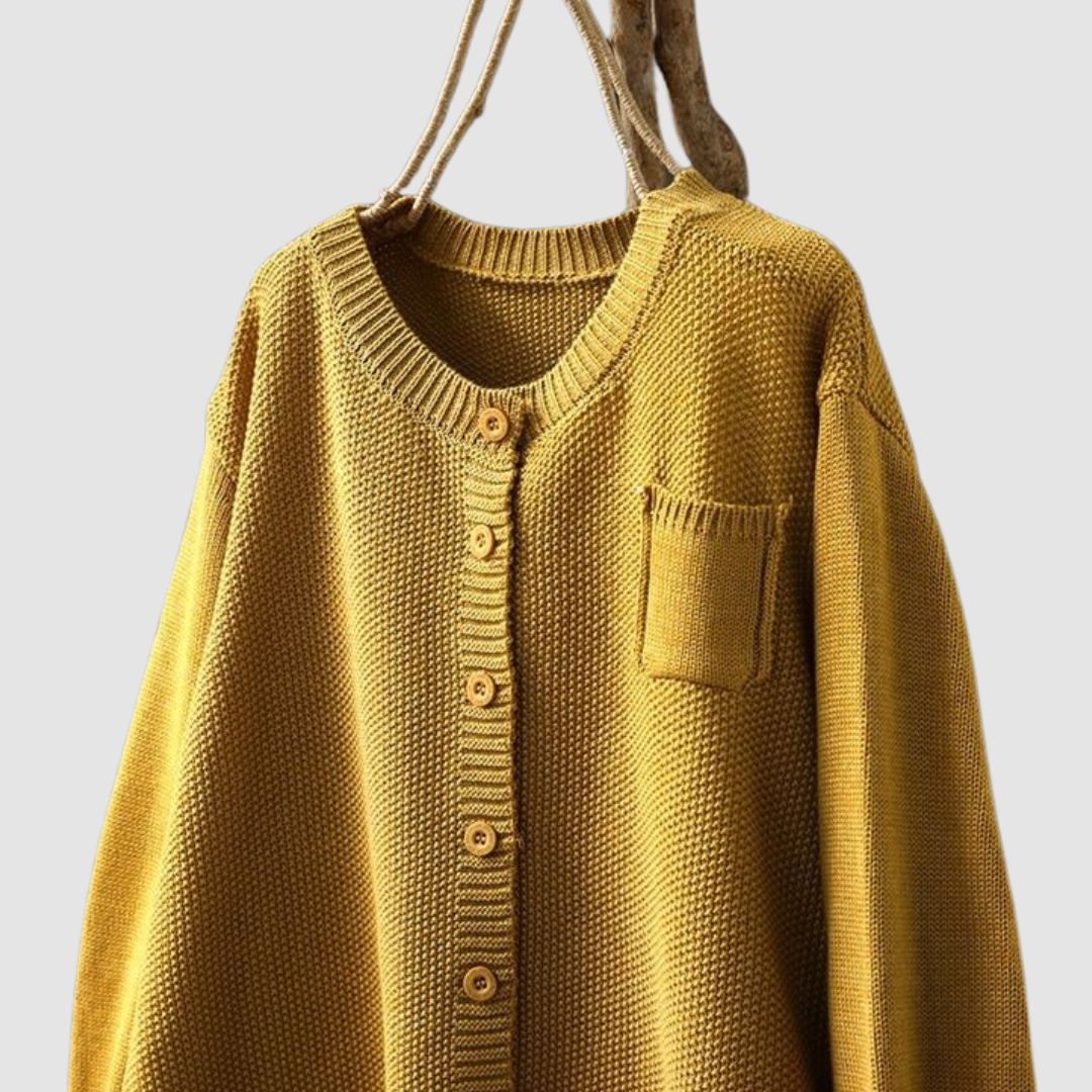 Solene | Refined oversized knit cardigan in soft hues