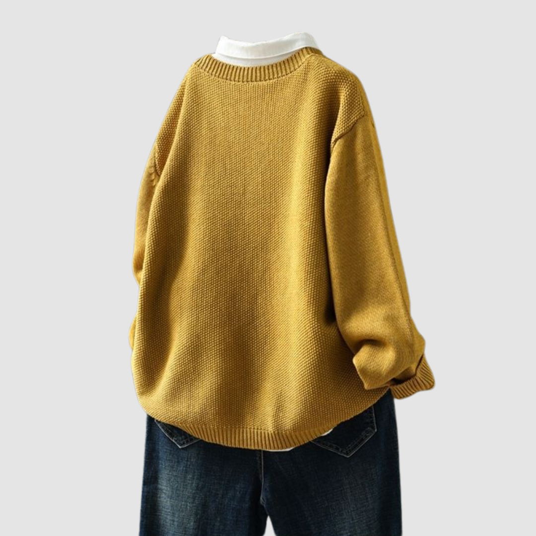 Solene | Refined oversized knit cardigan in soft hues