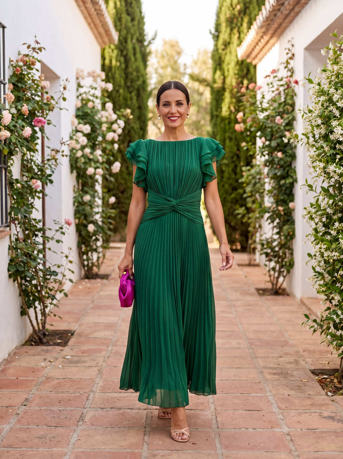 Hazel | Tie Front Midi Dress