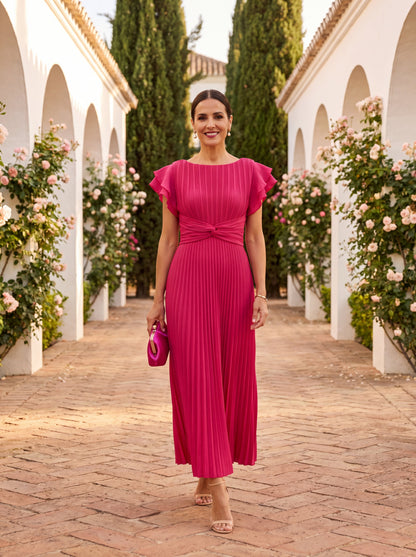 Hazel | Tie Front Midi Dress