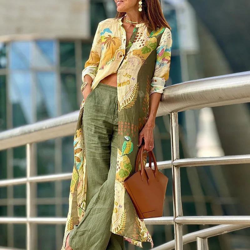 Women's Two-Piece Set | Shirt and Pants