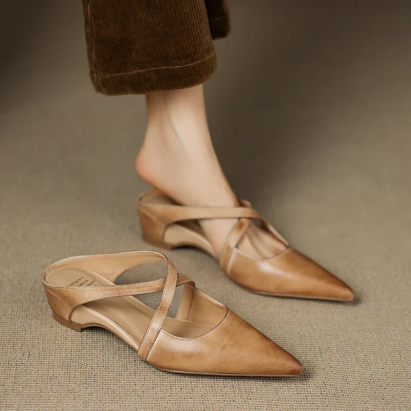 Aluna Genuine Leather Mules