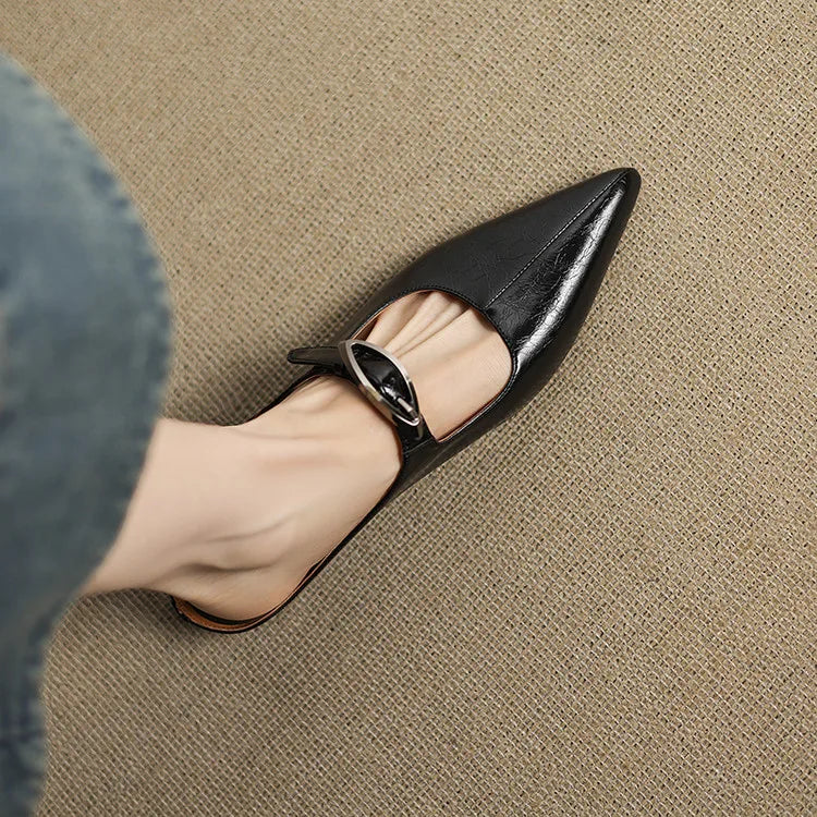 Alour Genuine Leather Mules