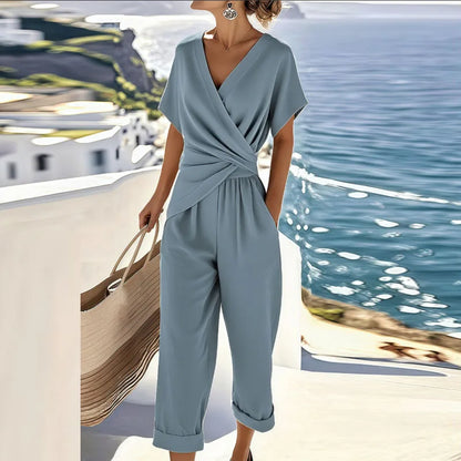 Women's Two-Piece Set | Wrap Top Pants
