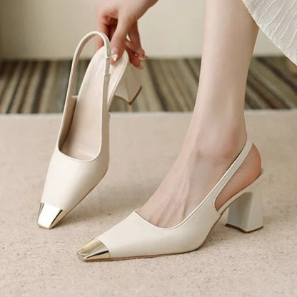 Layla | Pointed Toe Slingback Heels