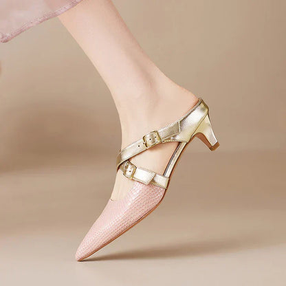 Zelle Genuine Leather Mules