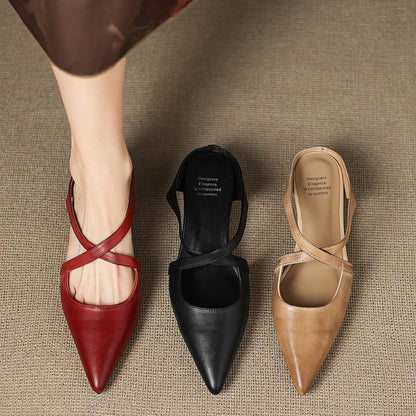 Aluna Genuine Leather Mules