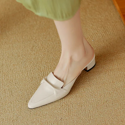 Alaya Genuine Leather Mules