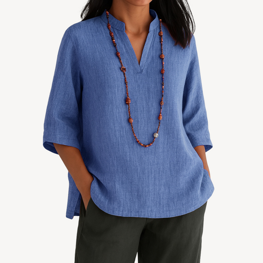 Victoria | Effortless Linen Tunic with Chic Minimalism