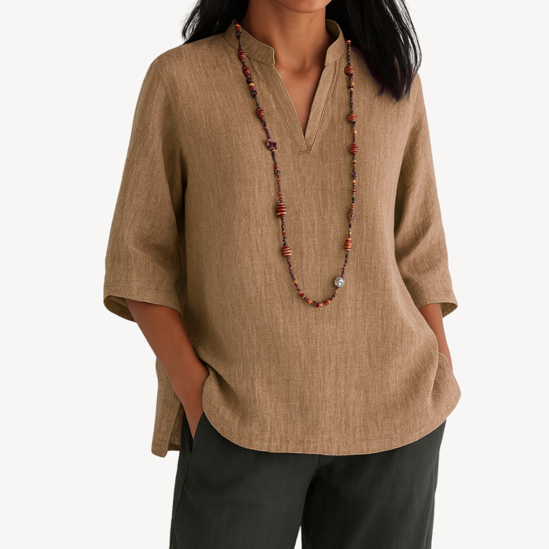 Victoria | Effortless Linen Tunic with Chic Minimalism
