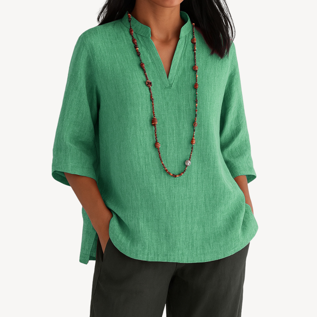 Victoria | Effortless Linen Tunic with Chic Minimalism