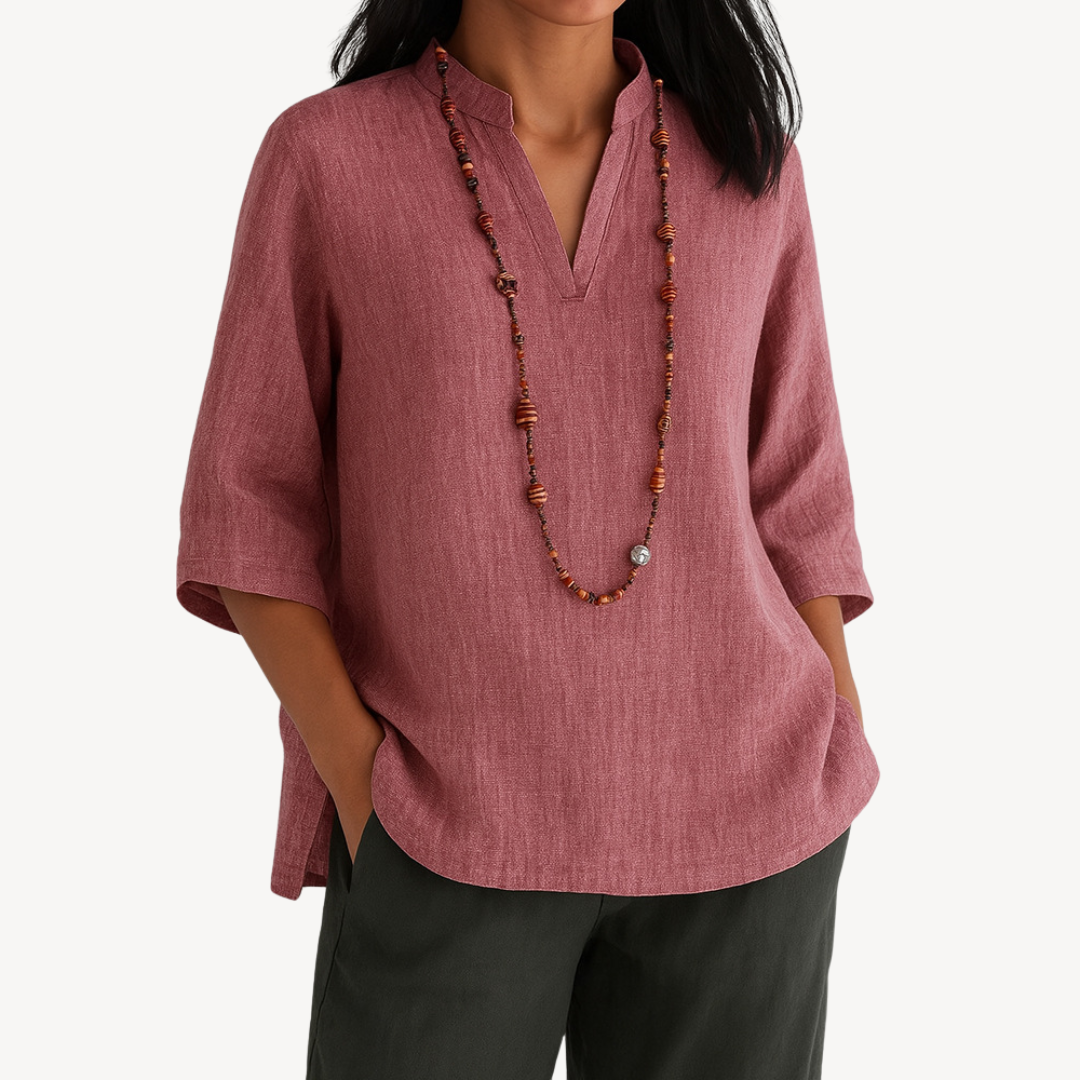 Victoria | Effortless Linen Tunic with Chic Minimalism