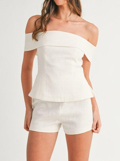 Women's Two-Piece Set | Strapless Style Top Short Pants