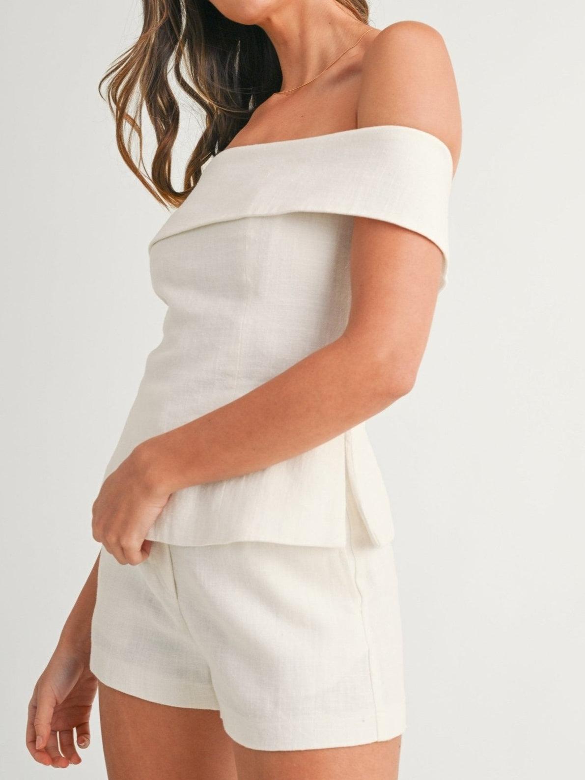 Women's Two-Piece Set | Strapless Style Top Short Pants