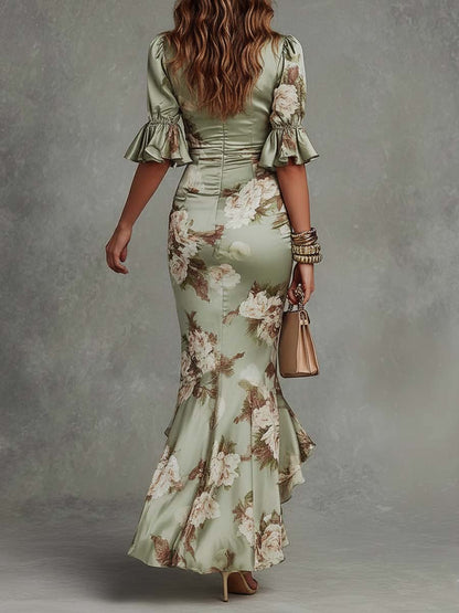 Cressida | Ruched Floral Maxi Dress