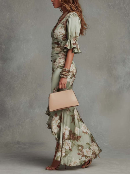 Cressida | Ruched Floral Maxi Dress