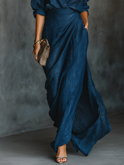 Women's 2 Piece Set | Button-Front Skirt