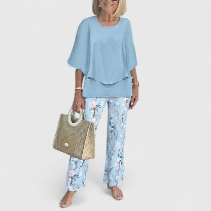 Women's Co-Ord Set | Wide-Leg Floral