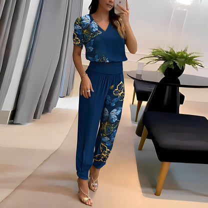 Women's Two-Piece Set | Contrast Pattern