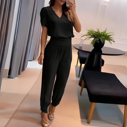 Women's Two-Piece Set | Contrast Pattern