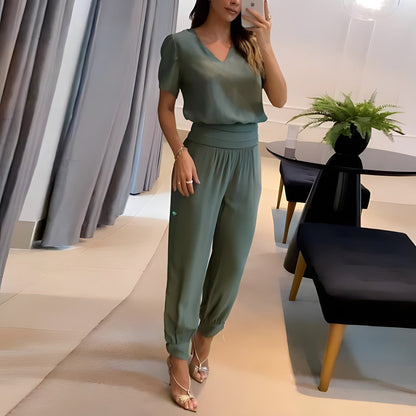 Women's Two-Piece Set | Contrast Pattern