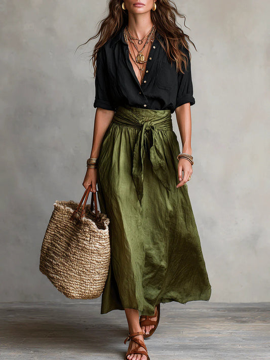 Women's Two-Piece Set | Green Summer Co-Ord