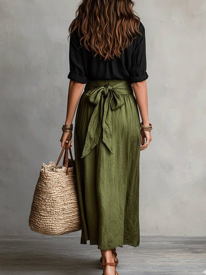 Women's Two-Piece Set | Green Summer Co-Ord