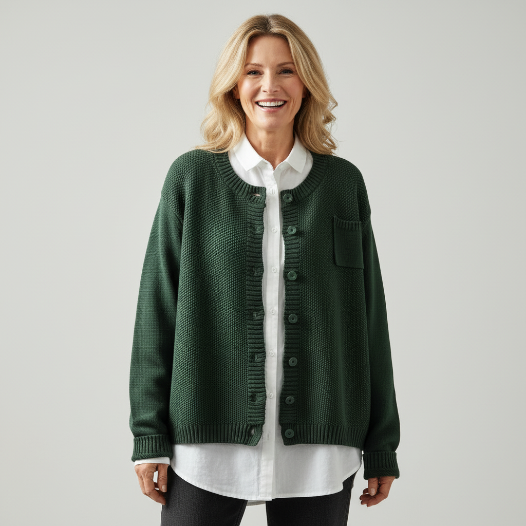 Solene | Refined oversized knit cardigan in soft hues