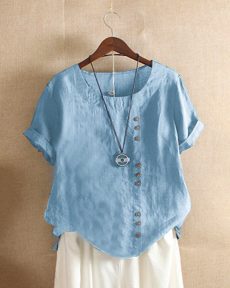 Beatrice | Effortless Chic Blouse with Button Accents