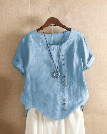 Beatrice | Effortless Chic Blouse with Button Accents