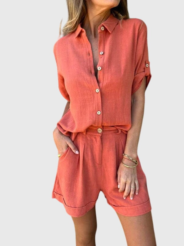 Women's 2 Piece Set | Short Sleeve Shorts