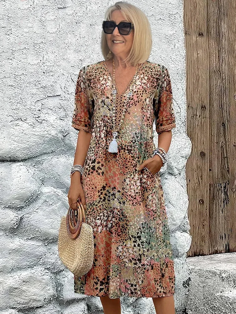 Susan | Chic midi dress with flattering tummy coverage