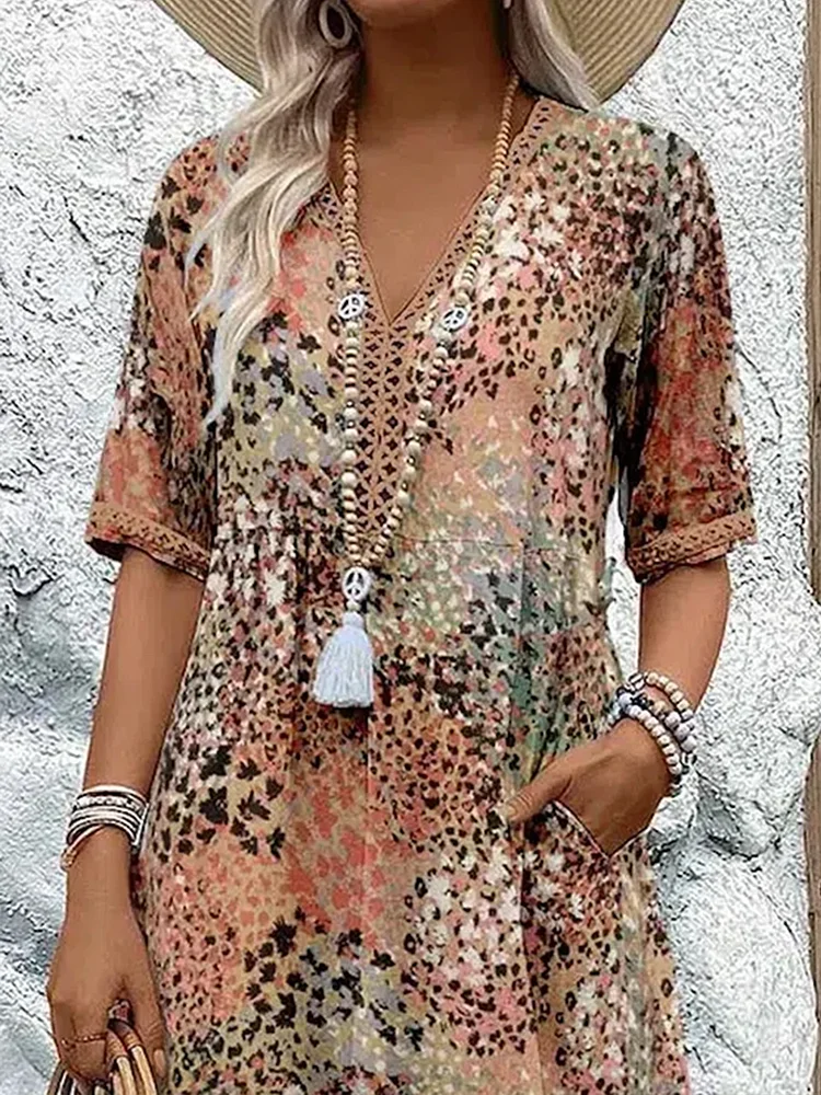 Susan | Chic midi dress with flattering tummy coverage